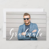 Modernes Script-Foto-Abschluss Ankündigung (Vorderseite)