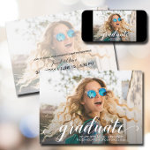 Modernes Script-Foto-Abschluss Ankündigung