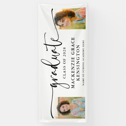 Modernes Script-Foto-Abschluss Banner (Vertikal)