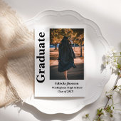 Modernes Script Foto Abschluss Einladung