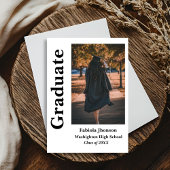 Modernes Script Foto Abschluss Einladung