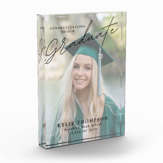 Modernes Script-Foto-Abschluss Fotoblock (Links)