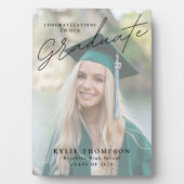 Modernes Script-Foto-Abschluss Fotoplatte (Vorderseite)