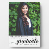 Modernes Script-Foto-Abschluss Fotoplatte (Vorderseite)