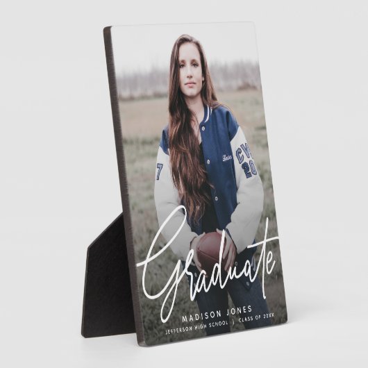 Modernes Script-Foto-Abschluss Fotoplatte (Seite)