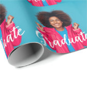 Modernes Script-Foto-Abschluss Geschenkpapier (Rolleneckpunkt)