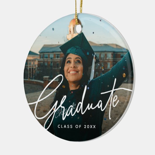 Modernes Script-Foto-Abschluss Keramik Ornament (Links)