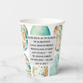 Modernes Script-Foto-Abschluss Pappbecher (Rückseite)