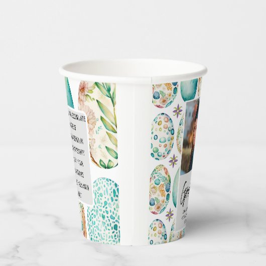 Modernes Script-Foto-Abschluss Pappbecher (Rechts)