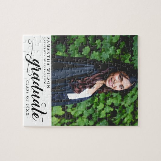 Modernes Script-Foto-Abschluss Puzzle (Horizontal)