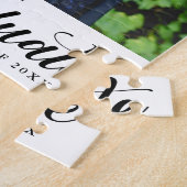 Modernes Script-Foto-Abschluss Puzzle (Seite)