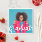 Modernes Script-Foto-Abschluss Serviette (Beispiel)