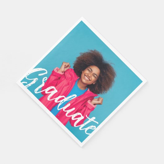 Modernes Script-Foto-Abschluss Serviette (Ecke)