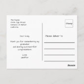 Modernes Script Foto Abschluss Vielen Dank Postcar Postkarte (Rückseite)