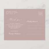 Modernes Script Foto Abschluss Vielen Dank Postkarte (Rückseite)