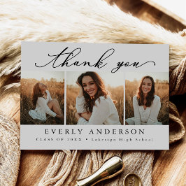 Modernes Script Foto Abschluss Vielen Dank Postkarte