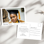 Modernes Script Foto Abschluss Vielen Dank Postkarte