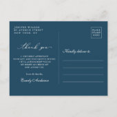 Modernes Script Foto Abschluss Vielen Dank Postkarte (Rückseite)