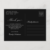Modernes Script Foto Abschluss Vielen Dank Postkarte (Rückseite)