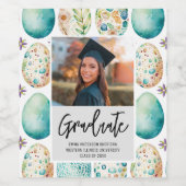 Modernes Script-Foto-Abschluss Weinetikett (Einzelnes Label)