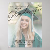 Modernes Script Foto Abschluss Willkommen Poster (Vorne)