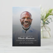 Modernes Script-Foto-Beerdigungsprogramm Programm (Stehend Vorderseite)