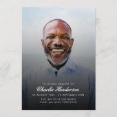 Modernes Script-Foto-Beerdigungsprogramm Programm (Vorderseite)