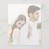 Modernes Script-Foto-Budget Einladung für Hochzeit (Rückseite)