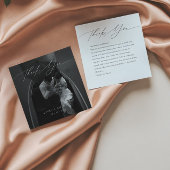 Modernes Script-Foto Elegante Hochzeit Christlich Dankeskarte