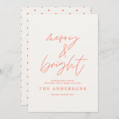 Modernes Script-Foto fröhlich & hell Weihnachten (Vorne/Hinten)