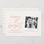 Modernes Script-Foto fröhlich & hell Weihnachten (Vorne/Hinten)