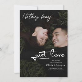 Modernes Script-Foto für Hochzeiten speichern das  Einladung