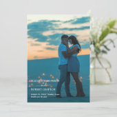 Modernes Script-Foto für Hochzeiten speichern das  Save The Date (Stehend Vorderseite)