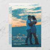 Modernes Script-Foto für Hochzeiten speichern das Save The Date (Vorne/Hinten)