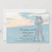 Modernes Script-Foto für Hochzeiten speichern das Save The Date (Rückseite)