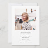 Modernes Script-Foto-Graduate Ankündigung (Rückseite)
