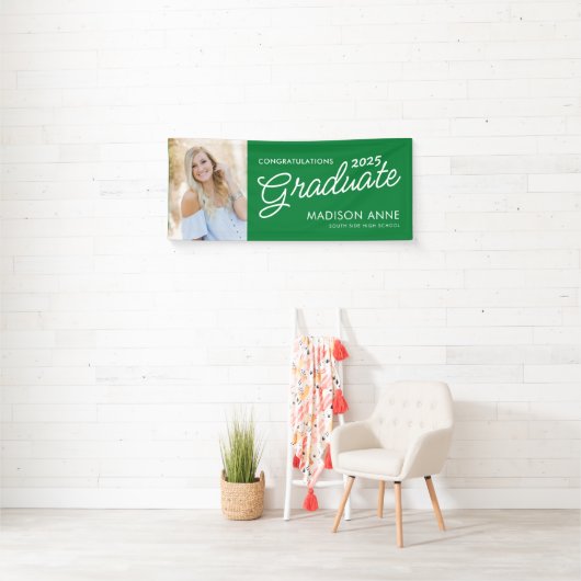 Modernes Script Foto Green Abschluss Banner (Insitu)