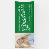 Modernes Script Foto Green Abschluss Banner (Vertikal)