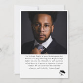 Modernes Script Foto High School Abschluss Ankündigung (Rückseite)