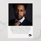 Modernes Script Foto High School Abschluss Folieneinladung (Rückseite)