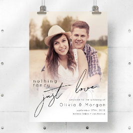 Modernes Script-Foto Hochzeit Begrüßungszeichen Poster