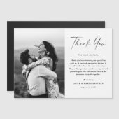Modernes Script Foto Hochzeit Vielen Dank Magnet (Vorne/Hinten)
