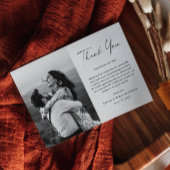 Modernes Script Foto Hochzeit Vielen Dank Magnet