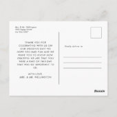 Modernes Script Foto Hochzeit Vielen Dank Postcard Postkarte (Rückseite)
