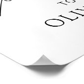 Modernes Script Foto Hochzeit Willkommen Eleganter Poster (Ecke)