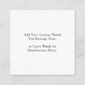 Modernes Script Foto Hochzeitsbudget Danke Karte (Rückseite)