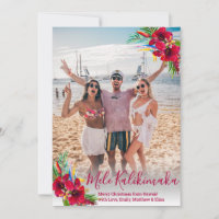 Modernes Script-Foto Mele Kalikimaka Weihnachten