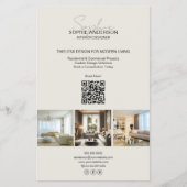 Modernes Script Foto QR Beruflich Business Flyer (Vorne)