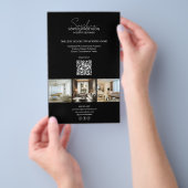 Modernes Script Foto QR Black Beruflich Business Flyer (Handgriff)