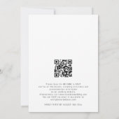 Modernes Script Foto QR Code Hochzeit Einladung (Rückseite)